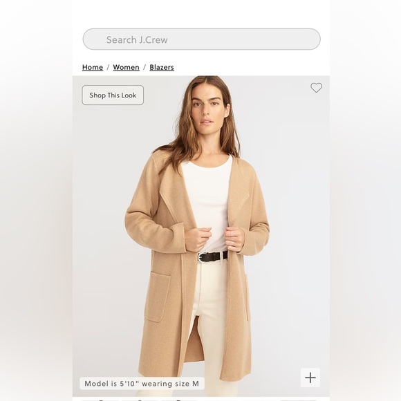 J.Crew NWT Juliette collarless sweater-blazer sz L - Picture 3 of 10